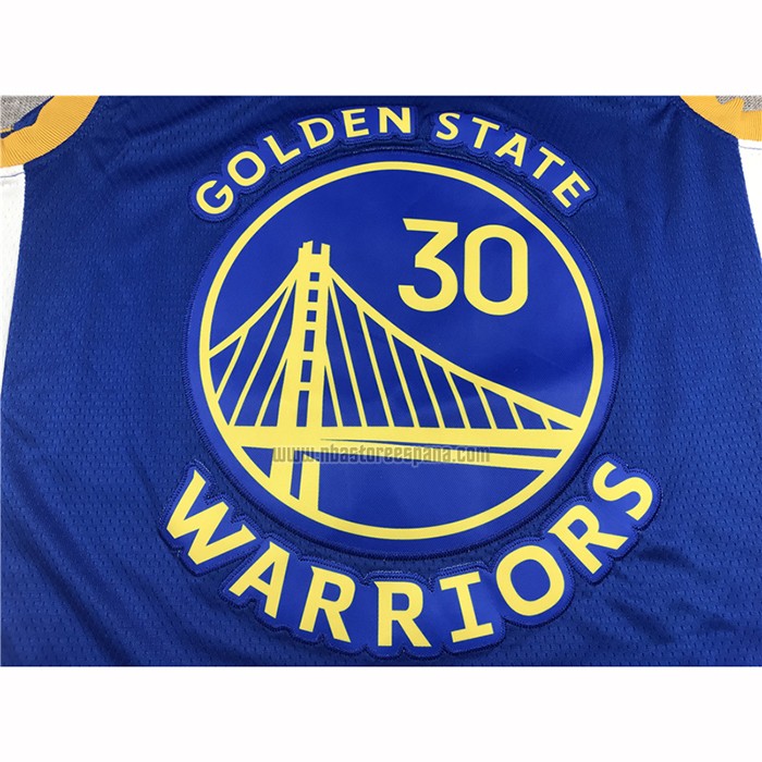 Camiseta Golden State Warriors Stephen Curry NO 30 Icon 2020-21 Azul